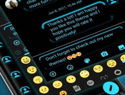 SMS Messages Neon Led Blue android App screenshot 0