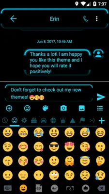 SMS Messages Neon Led Blue android App screenshot 2